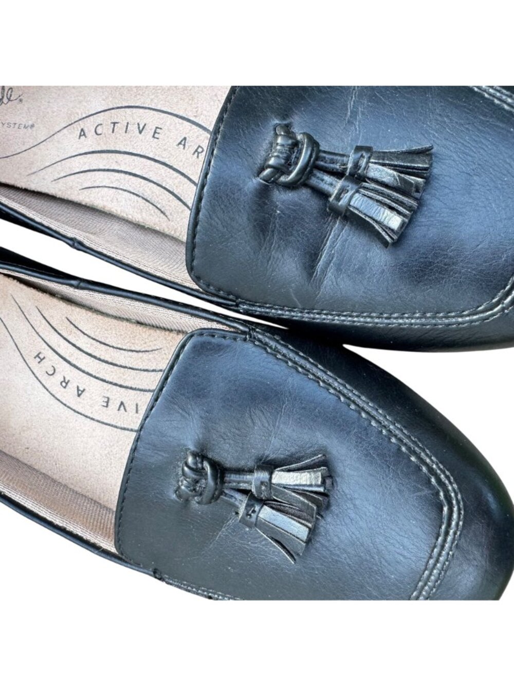 Life Stride Ballad Black Loafers Flats Womens Size 7 Comfort Tassel Arch Support - Picture 14 of 15